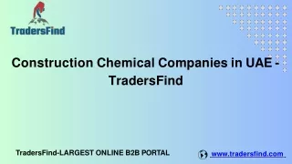 Construction Chemical Companies in UAE - TradersFind