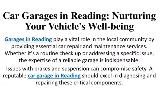 car garages in reading nurturing your vehicle s well being