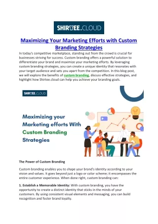 Maximizing Your Marketing Efforts with Custom Branding Strategies