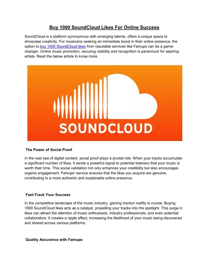 buy 1000 soundcloud likes for online success