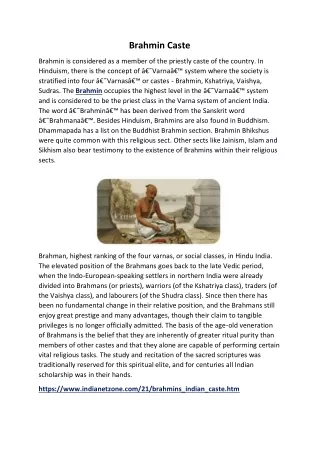brahmin caste