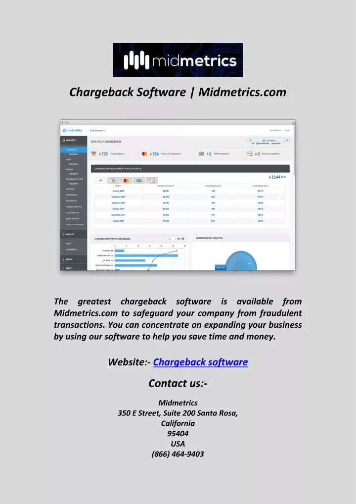 chargeback software midmetrics com