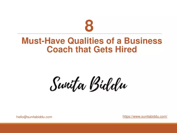 must have qualities of a business coach that gets hired