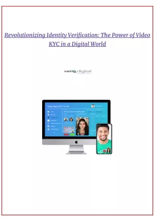 Revolutionizing Identity Verification_ The Power of Video KYC in a Digital World