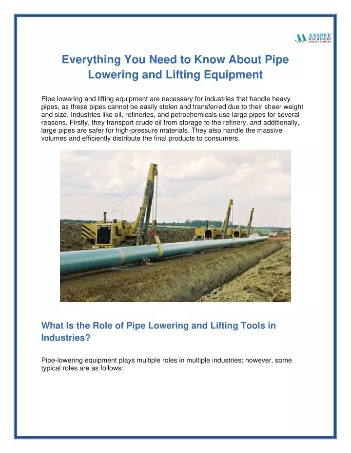 everything you need to know about pipe lowering