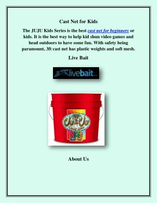 cast net for kids