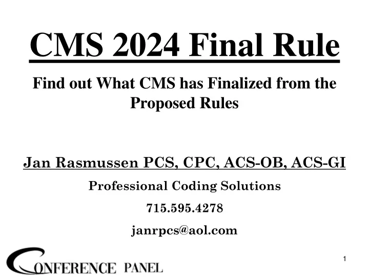 PPT Decoding the Impact CMS Physician Final Rules in 2024 PowerPoint