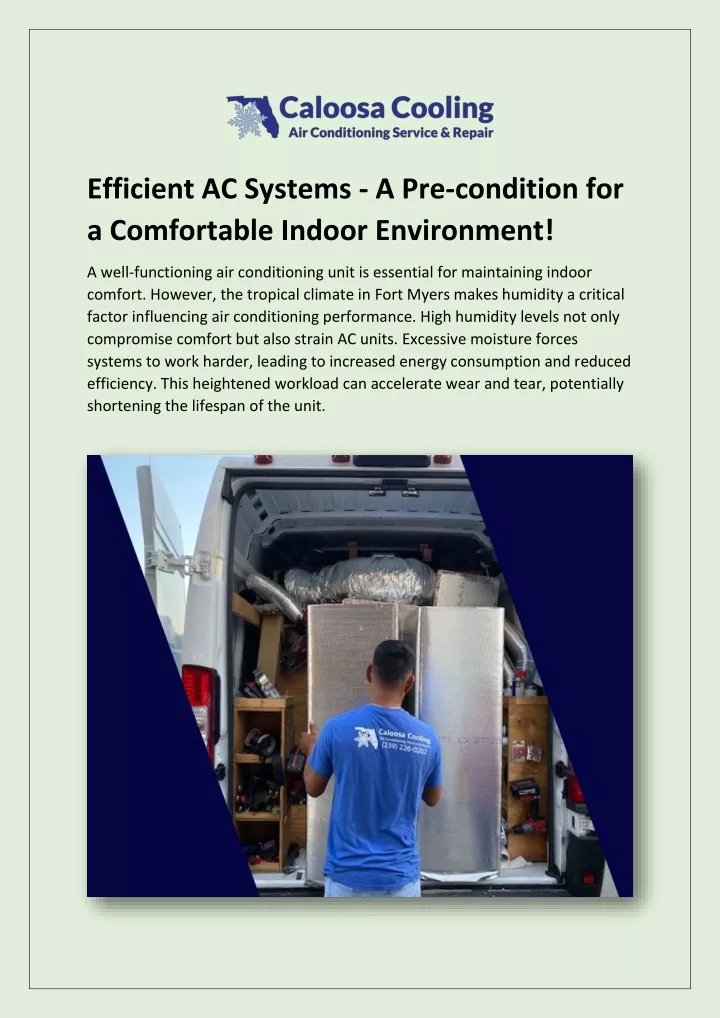 efficient ac systems a pre condition