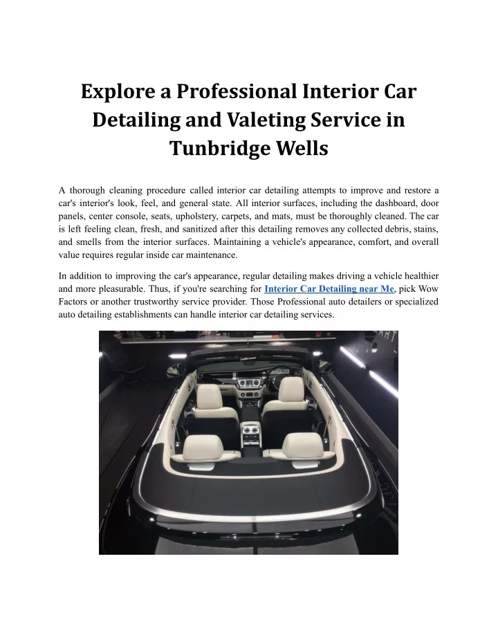 explore a professional interior car detailing