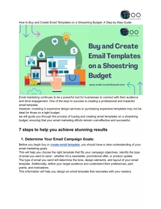 How to Buy and Create Email Templates on a Shoestring Budget_ A Step-by-Step Guide