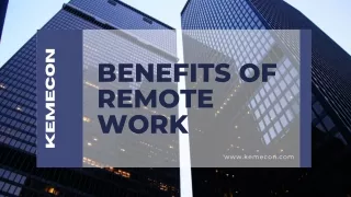 Benefits of remote work