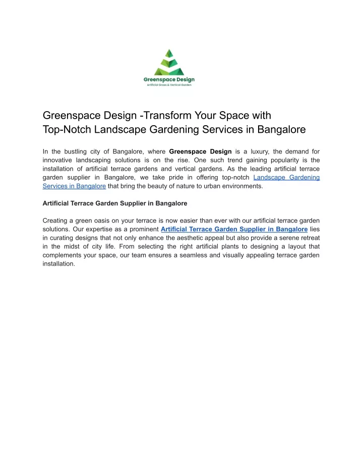 greenspace design transform your space with