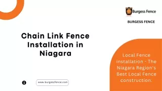 Hire Chain Link Fence Installation in Niagara