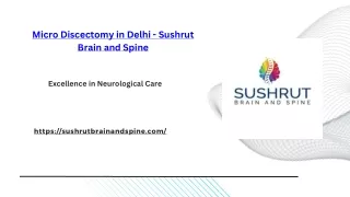 Micro Discectomy in Delhi - Sushrut Brain and Spine
