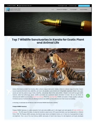 wildlife sanctuary in kerala list