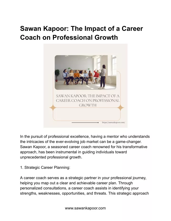 sawan kapoor the impact of a career coach