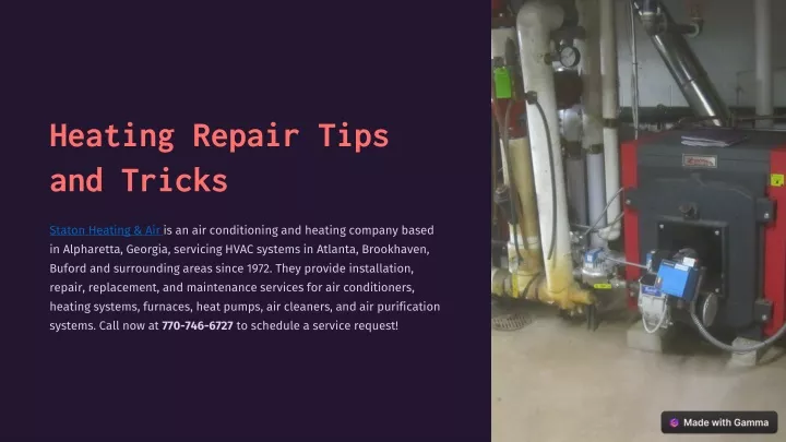 heating repair tips and tricks