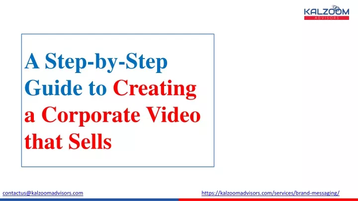 a step by step guide to creating a corporate video that sells