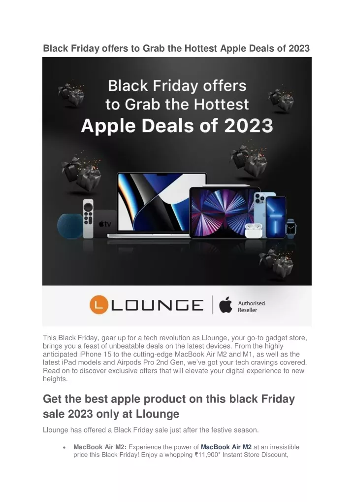 black friday offers to grab the hottest apple