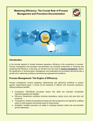 mastering efficiency the crucial role of process