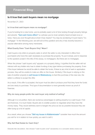 financial blog