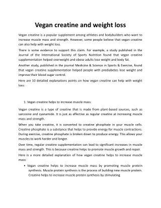 Vegan-creatine-and-weight-loss
