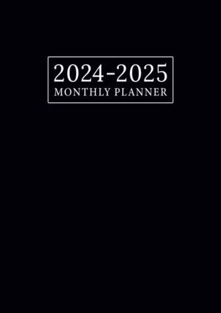 PDF_ 2024-2025 Monthly Planner: Two Year Appointment Book (January 2024 to December 2025)-Black Cover