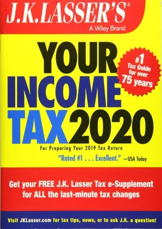 [READ DOWNLOAD] J.K. Lasser's Your Income Tax 2020: For Preparing Your 2019 Tax Return