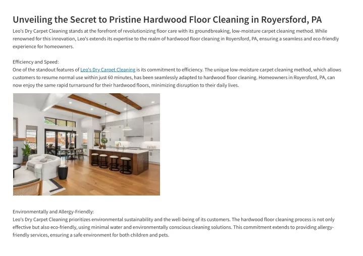 unveiling the secret to pristine hardwood floor