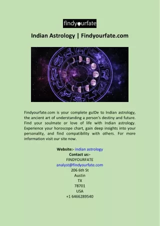 Indian Astrology  Findyourfate.com