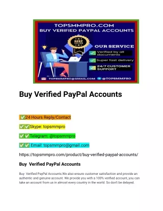 Buy Verified PayPal Accounts