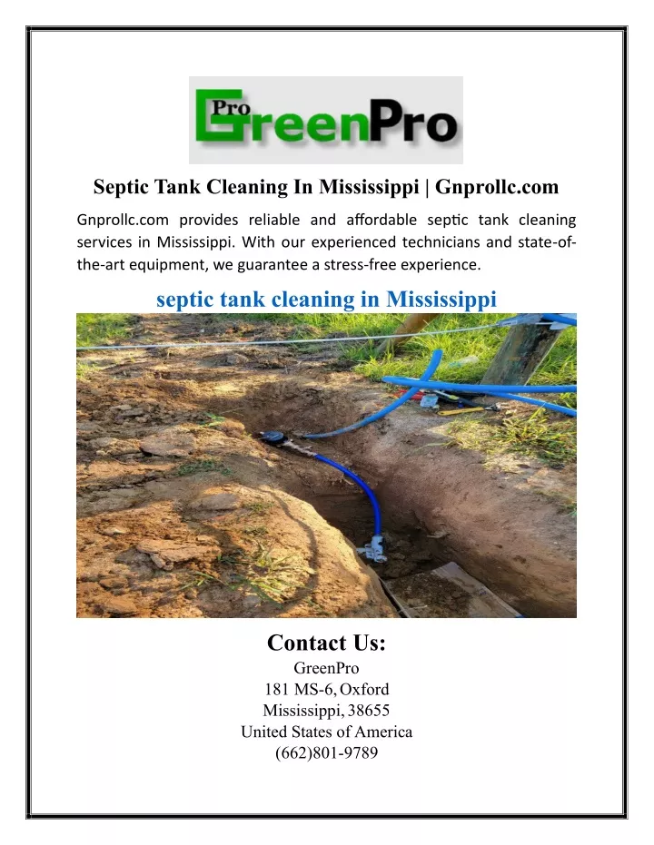 septic tank cleaning in mississippi gnprollc com