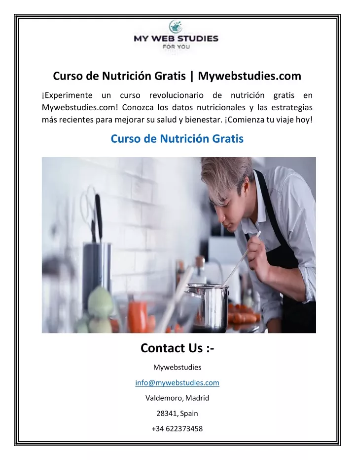 curso de nutrici n gratis mywebstudies com