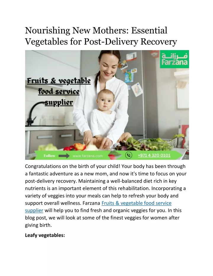 nourishing new mothers essential vegetables