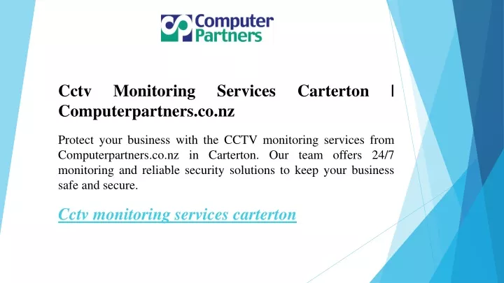 cctv monitoring services carterton