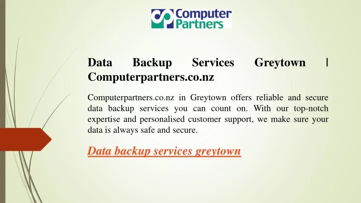 data backup services greytown computerpartners