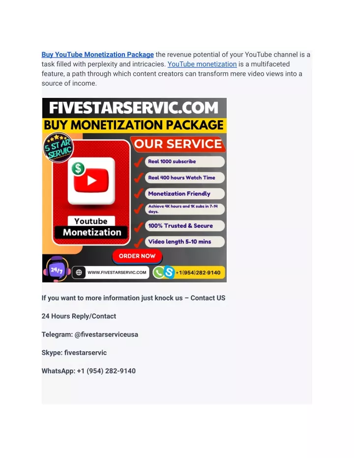 buy youtube monetization package the revenue