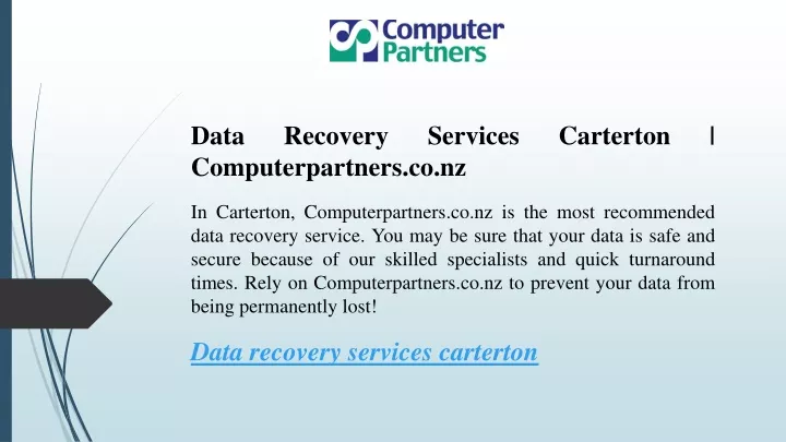 data recovery services carterton computerpartners