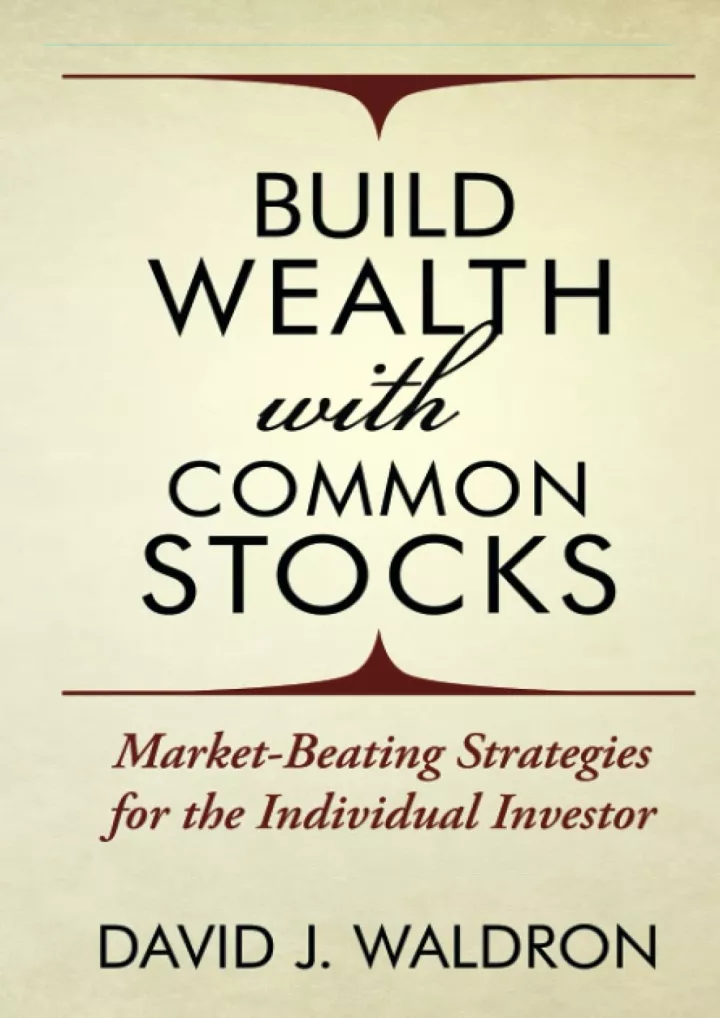 PPT - Read [PDF] Build Wealth With Common Stocks: Market-Beating ...