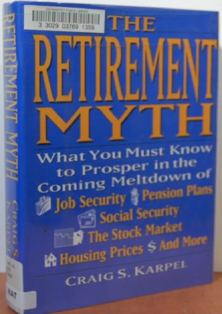 download pdf the retirement myth what you must