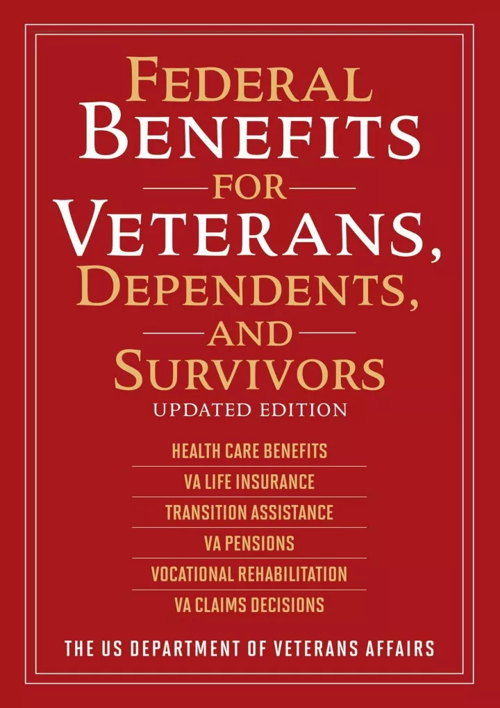 pdf read online federal benefits for veterans