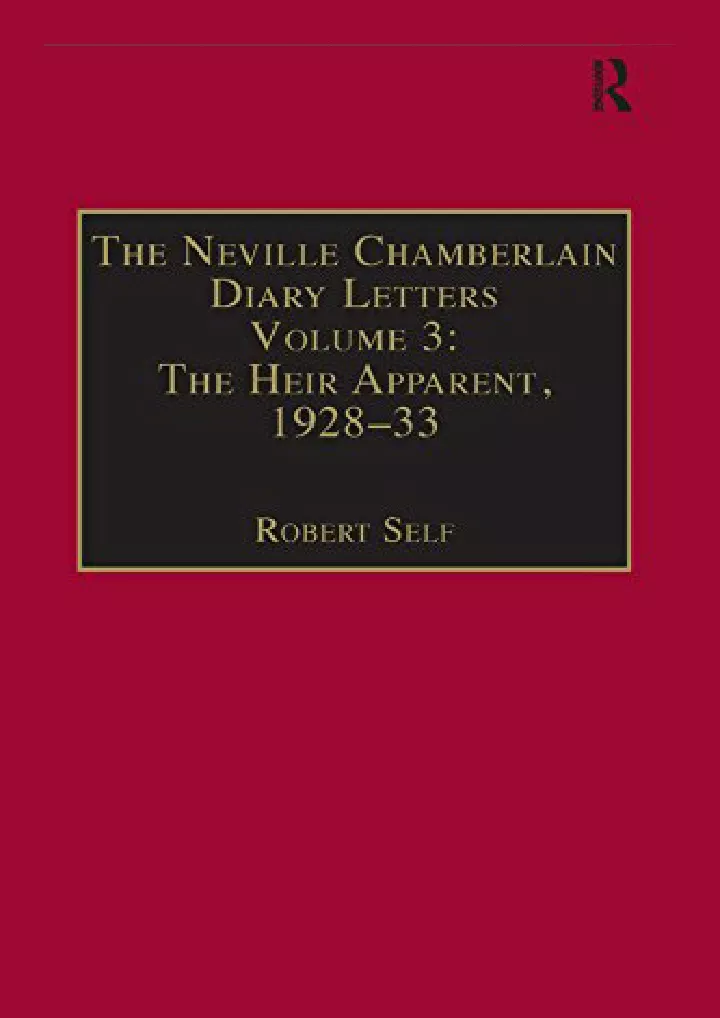 read ebook pdf the neville chamberlain diary