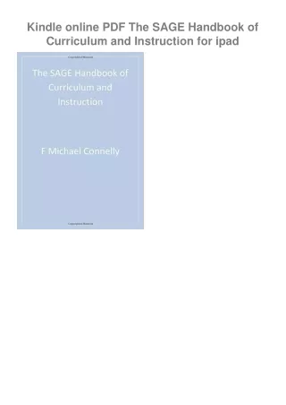 read ❤️ebook (✔️pdf✔️) The SAGE Handbook of Curriculum and Instruction for ipad