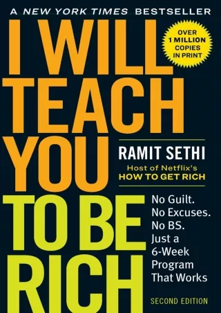 [PDF ✔Read❤ ONLINE]  I Will Teach You to Be Rich: No Guilt. No Excuses. Just a 6