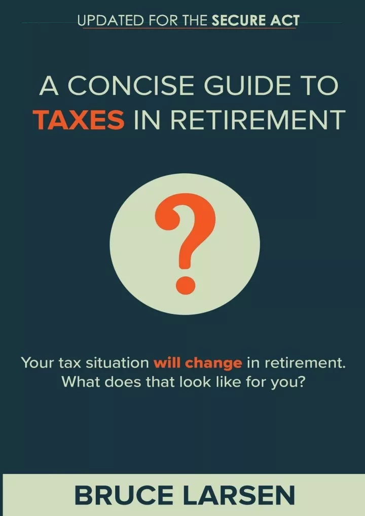 pdf a concise guide to taxes in retirement