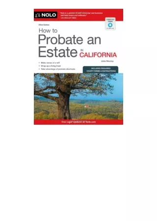 (❤️pdf)full]✔download How to Probate an Estate in California for ipad
