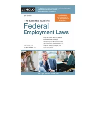 [PDF]❤READ⚡ Essential Guide to Federal Employment Laws for ipad