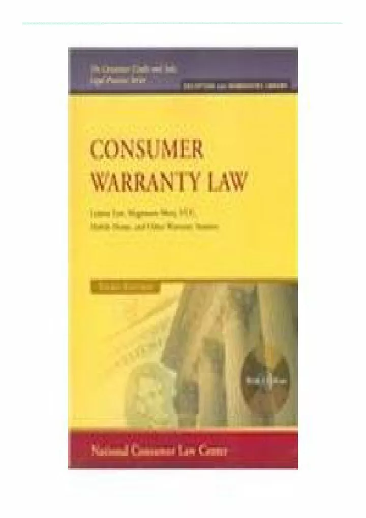 read download consumer warranty law lemon