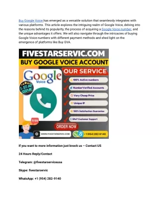 buy google voice accounts - Buy USA Number