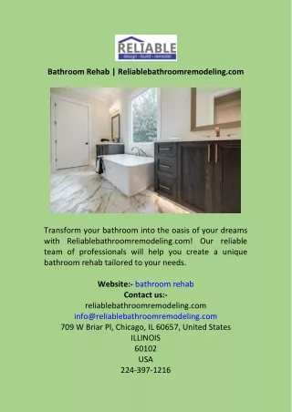 Bathroom Rehab  Reliablebathroomremodeling.com